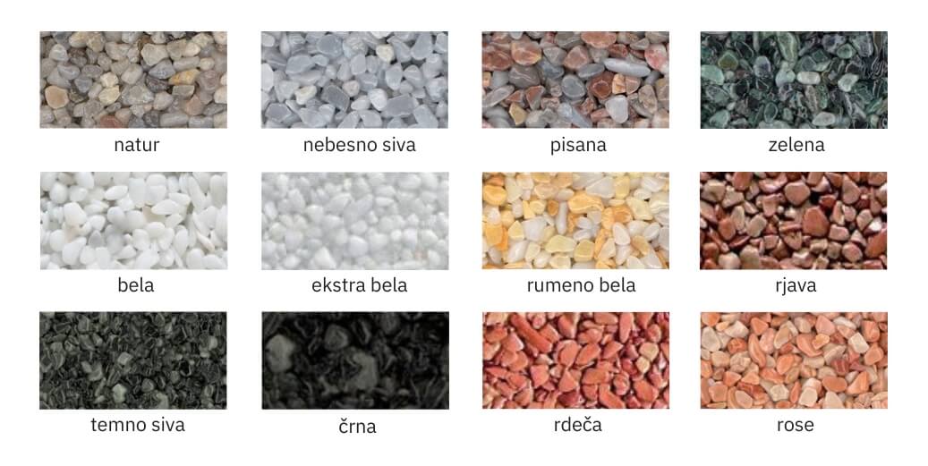 Marmorni_kamenčki_barve za kamnito preprogo - murexin.si